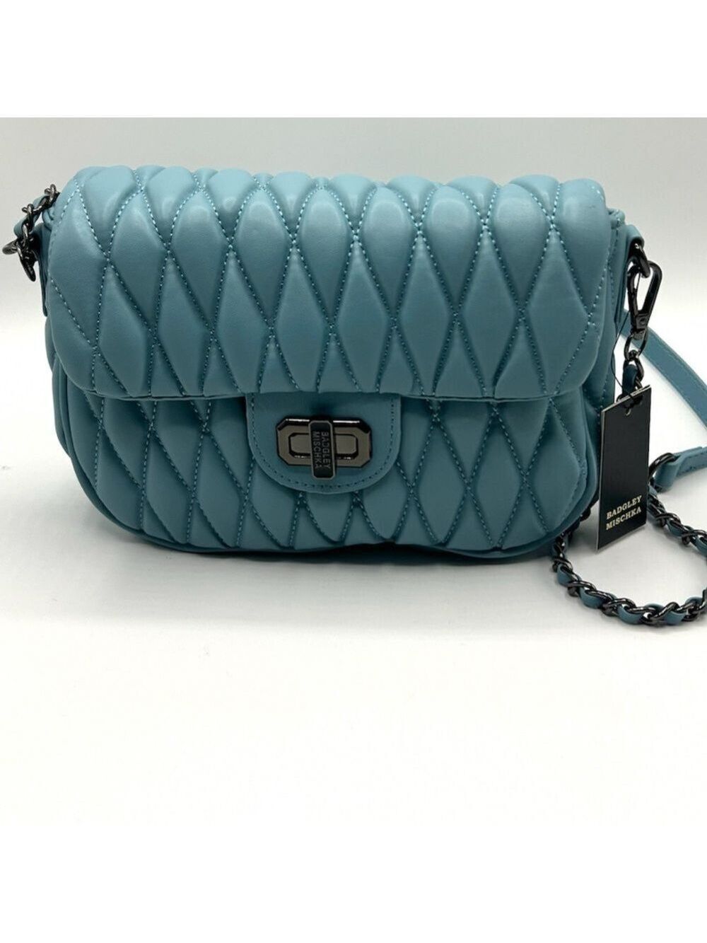 Badgley Mischka Quilted Messenger Bag NWT